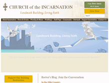 Tablet Screenshot of churchoftheincarnation.org